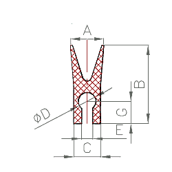 Silikon H-Profil Nr. 805