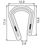 PVC-Kantenschutz mit Metallband